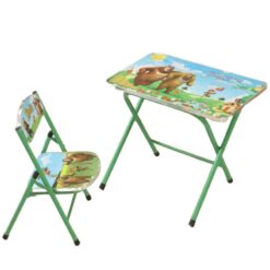 Macha & The Bear Kids 2 Levels Study Desk Table & Chair