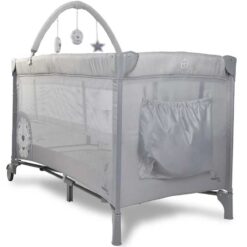 Alternative view of Asalvo Complet Duo Baby Travel Cot Playpen Baby Bed Lion Grey