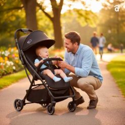 Alternative view of Asalvo Hito Baby Travel Stroller Black