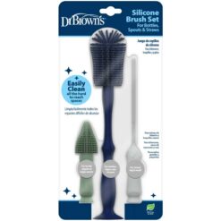 Dr Brown's Silicone Brush Set For Bottles, Spouts & Straws