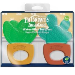 Dr Brown's 3m+ AquaCool 2x Water Filled Teether Plants