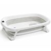 Deluxe Foldable Baby Bathtub With Thermometer White & Grey