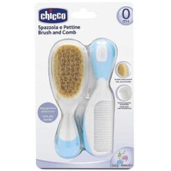 Chicco 0m+ Baby Brush And Comb Set Blue