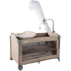 Kidilo Deluxe Baby Travel Cot Next 2 Me Sand
