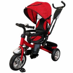 4 in 1 Lux Tricycle With 360 Deg Rotating Seat Red