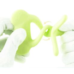 Alternative view of Optimal Rubber Frog Shape Baby Teether Green