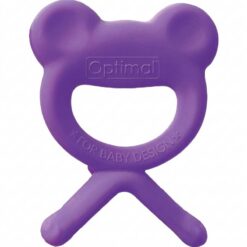 Optimal Rubber Frog Shape Baby Teether Purple