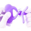 Optimal Rubber Frog Shape Baby Teether Purple - Image 2