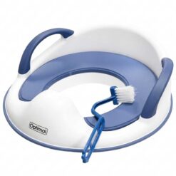 Optimal Baby Toilet Seat Reducer With Cleaning Brush & Handle Blue