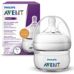 Avent 60ml 0m+ Baby Bottle Natural For Newborns & Preemies