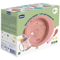 Chicco 6m+ Let's Get Started Baby Meal Set Pink