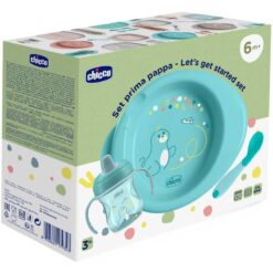 Chicco 6m+ Let's Get Started Baby Meal Set Blue