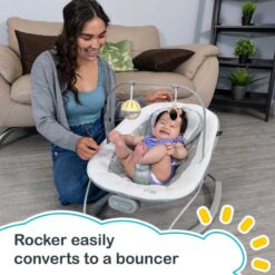 Alternative view of Baby Trend Smart Steps My First Rocker 2 Bouncer Orbits White