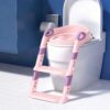 Tiny Feet Baby Toilet Reducer Seat With Ladder Pink - Image 2