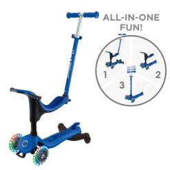 Alternative view of Globber 3 in 1 Go Up Sporty Lights 360 Scooter Navy Blue