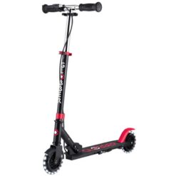 Globber Flow Element Junior Lights Foldable Scooter Black Red