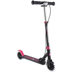 Globber Flow Element Junior Lights Foldable Scooter Black Pink