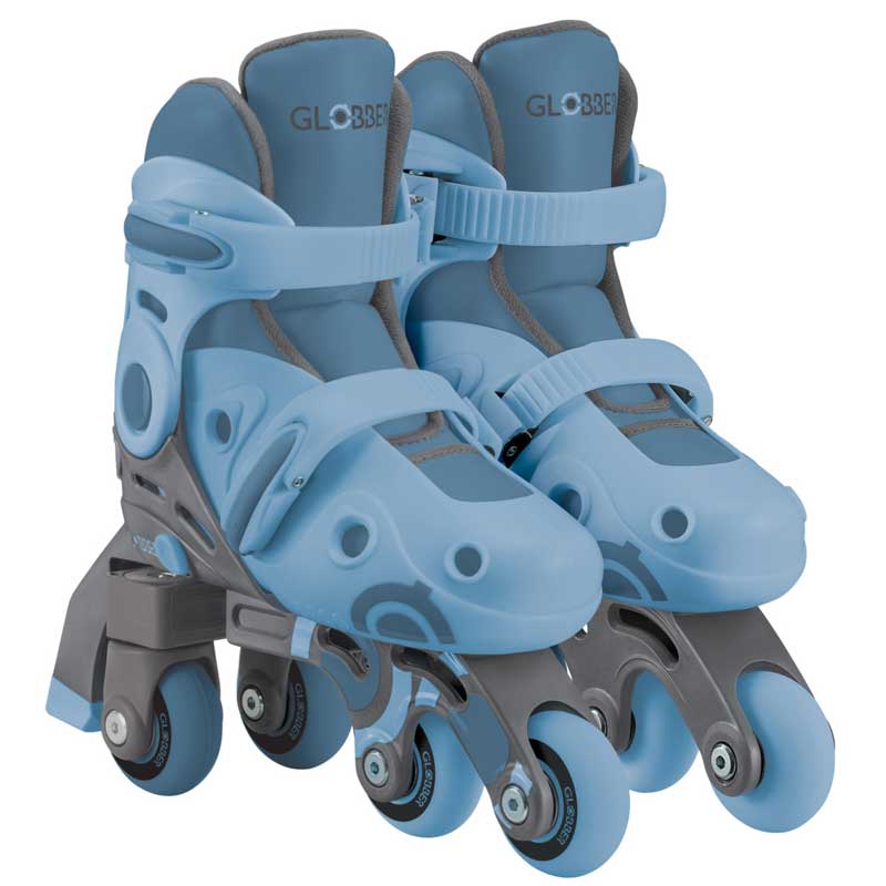 Globber Learning Skates 2 in 1 Rollerblades Size 26-29 Pastel Blueberry Blue