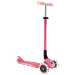 Globber Elite Lights Glow In The Dark Foldable Scooter Coral Pink