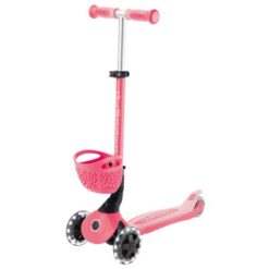 Globber 3 in 1 Go Up Baby Lights 360 Foldable Scooter Coral Pink