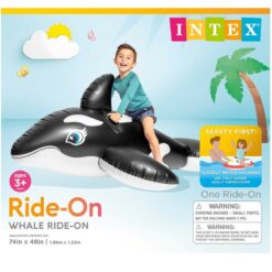 Intex 1.88 x 1.22m Realistic Inflatable Whale Ride On