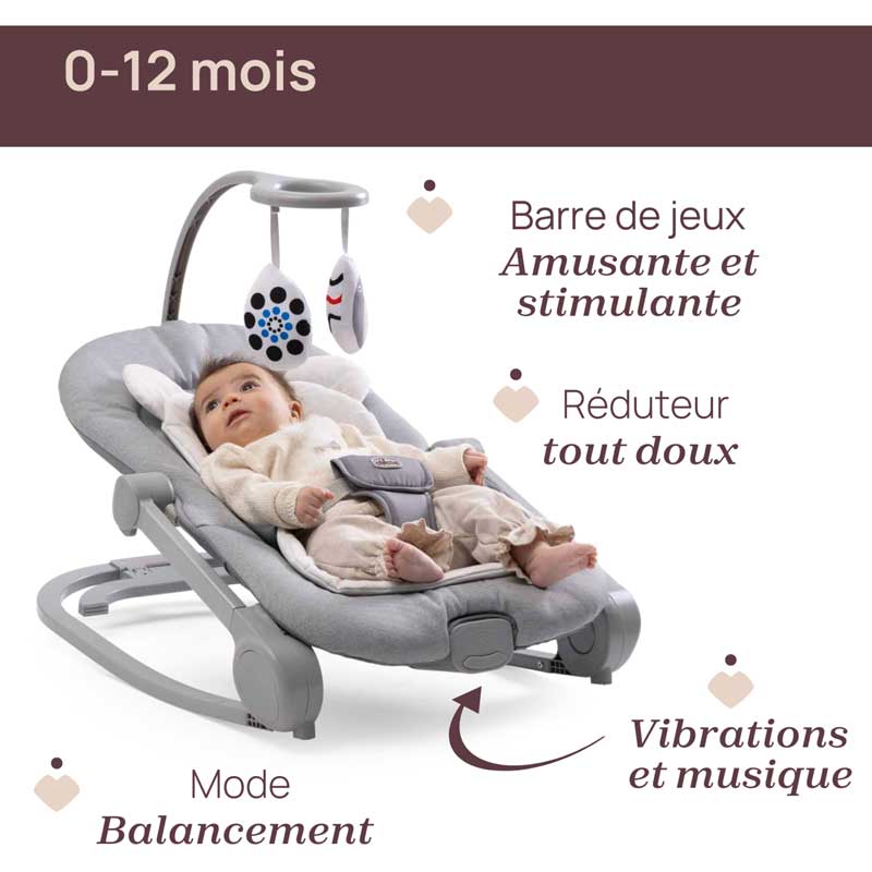 Chicco 0m+ Mia Bouncer Pebble - Image 2