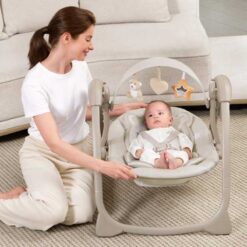 Alternative view of Mastela Deluxe Portable Baby Swing Teddy Bear Beige