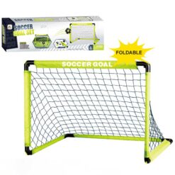 AJ Sportz 103 x 60cm Football Foldable Soccer Goal Set Green