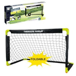 AJ Sportz 103 x 60cm Football Foldable Soccer Goal Set Black
