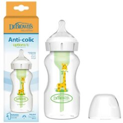 Dr Brown's 270ml Anti Colic Options+ Wide Neck Baby Bottle Giraffe