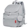Babuding Lush 2 in 1 Maternity Baby Diaper Bag Light Grey