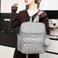 Alternative view of Babuding Lush 2 in 1 Maternity Baby Diaper Bag Light Grey