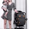 Kaukko Design 2 in 1 Maternity Baby Diaper Bag Black - Image 7