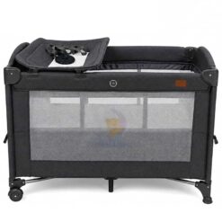Ultimate Baby Next 2 Me Playpen With Changing Mat Dark Grey