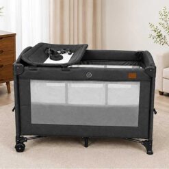 Alternative view of Ultimate Baby Next 2 Me Playpen With Changing Mat Dark Grey