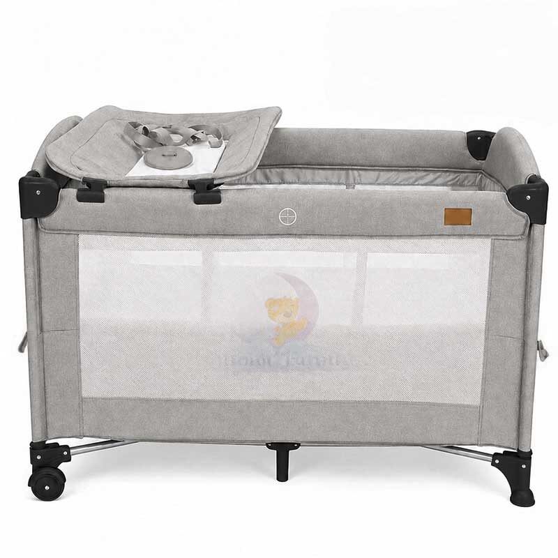 Ultimate Baby Next 2 Me Playpen With Changing Mat Light Grey