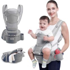 Baby Info 0m+ 3 in 1 Baby Kangourou & Hip Carrier Grey