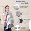 Baby Info 0m+ 3 in 1 Baby Kangourou & Hip Carrier Grey - Image 2