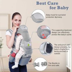 Alternative view of Baby Info 0m+ 3 in 1 Baby Kangourou & Hip Carrier Grey