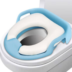 Deluxe Toilet Reducer Seat With Comfy Cushion Blue