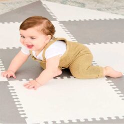Alternative view of Pack Of Nine 36 x 36 x 1.2cm Puzzle Eva Floor Play Mat White & Grey