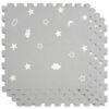 Pack Of Four 60 x 60 x 1.2cm Puzzle Eva Floor Play Mat Grey Stars
