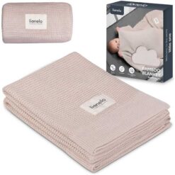 Lionelo 100% Cotton Baby Bamboo Blanket Beige Sand