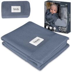 Lionelo 100% Cotton Baby Bamboo Blanket Blue
