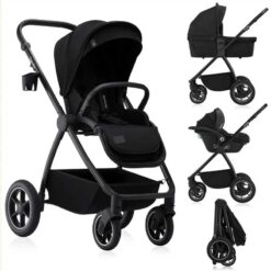 Lionelo 3 in 1 Meril Travel System Black Onyx