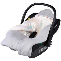 Alternative view of Lionelo 100% Cotton Travel Swaddle Blanket Warming Baby Wrap Grey Balloon