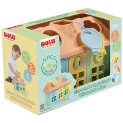 Dolu Shape Sorter Happy House Rectangle With Lockable Doors Baby Toy