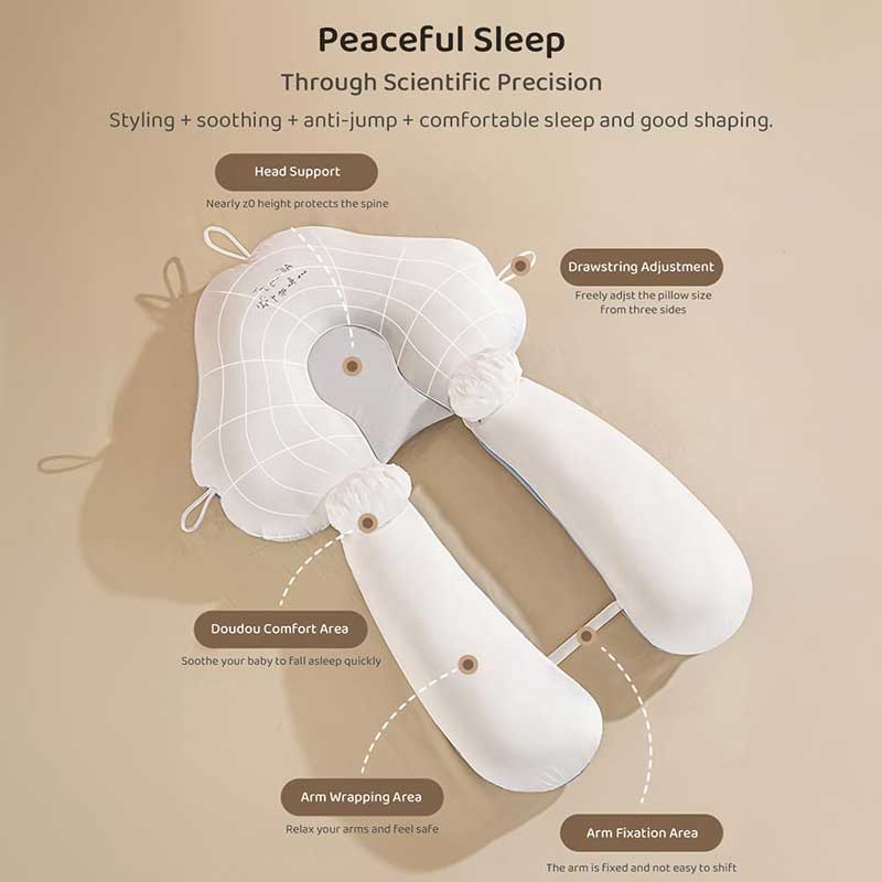 Huggable Baby Pillow With Side Support Blue - Image 4