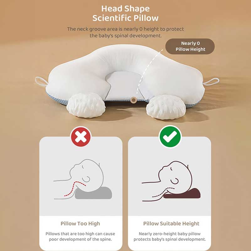 Huggable Baby Pillow With Side Support Blue - Image 7