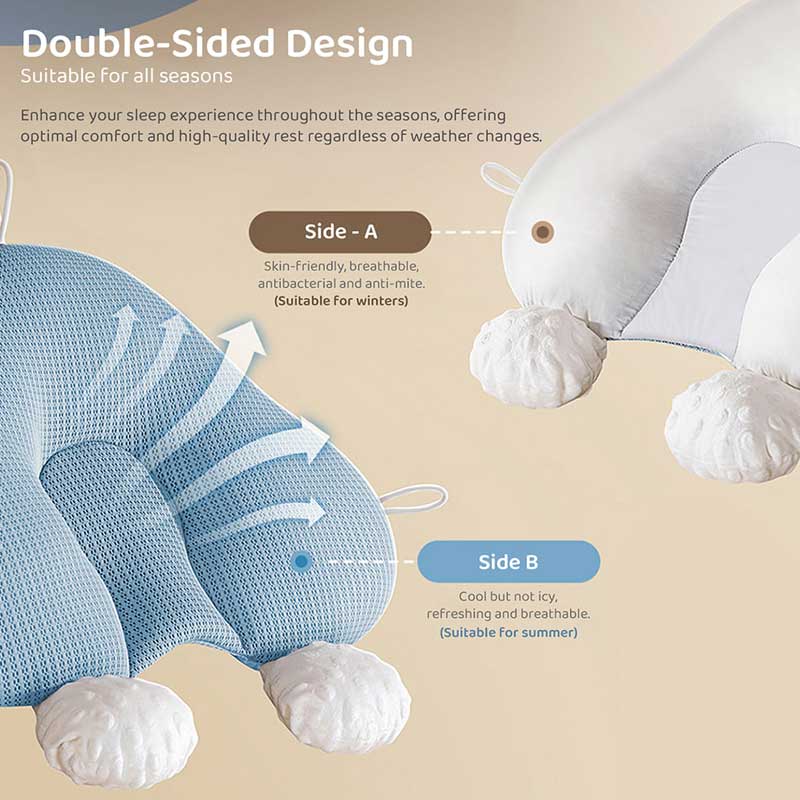 Huggable Baby Pillow With Side Support Blue - Image 9